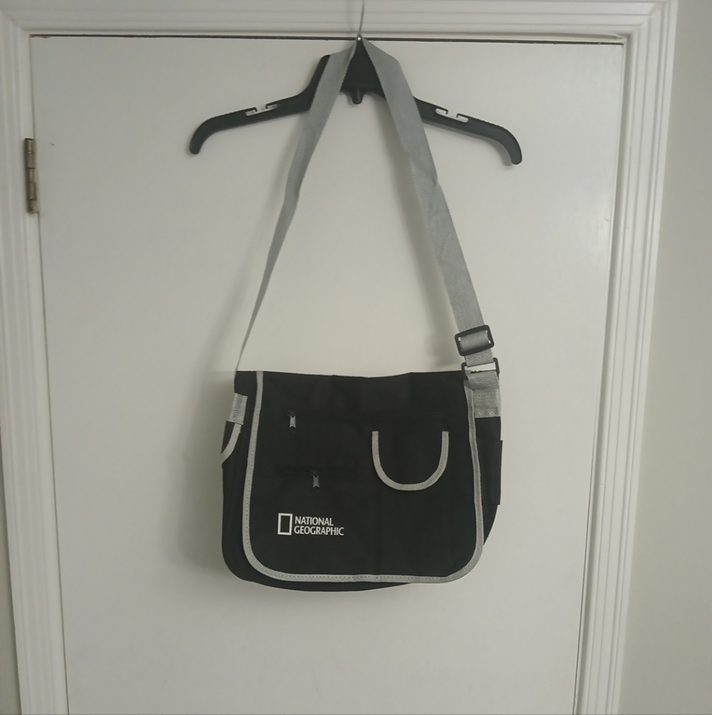 National Geographic Black and Gray Messenger Bag